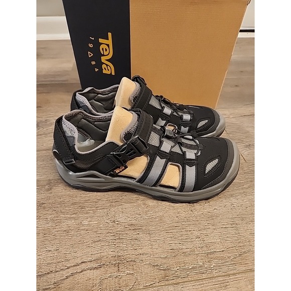 Teva Omnium 2 Black Gray Sport Sandals Water Shoes Mens Size 13 New Casual Hike - Picture 2 of 6